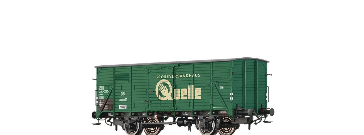 Brawa Art.-Nr. 50955 HO Gedeckter Güterwagen DB Quelle – MEDER