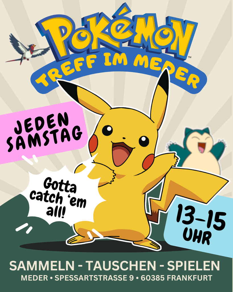 Pokemon-Treff! Jeden Samstag ab 13 Uhr!